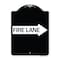 Signmission Fire Lane Right Arrow Heavy-Gauge Aluminum Architectural Sign, 24" x 18", BW-1824-24391 A-DES-BW-1824-24391 - alternate 1